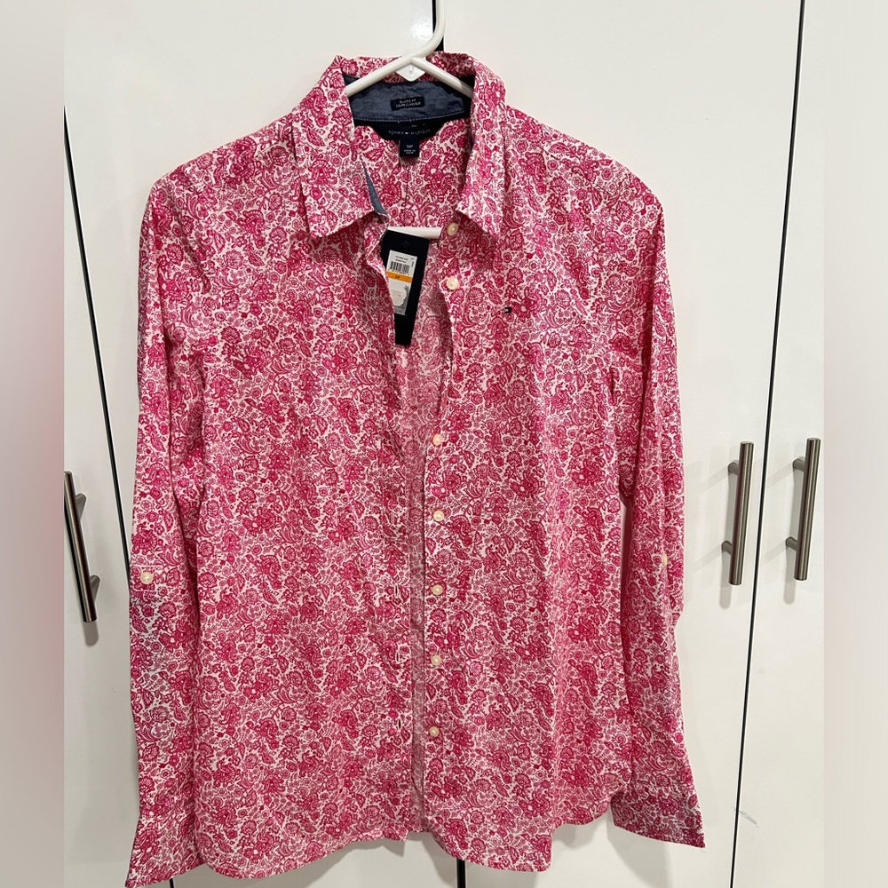 Tommy Hilfiger Red Paisley Shirt
